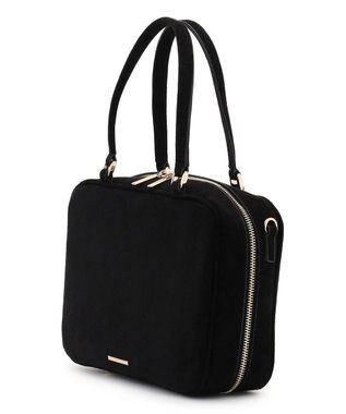 23区 【WEB&一部店舗限定】スエード ボストン バッグ ブラック系