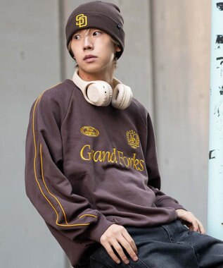 WEGO 【ユニセックス着用ITEM】ショートドロストラインプルオーバー ブラウン