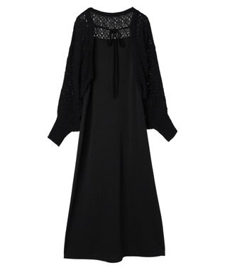 earth music&ecology ＳＥＴ２点　マルチウェイボレロキャミワンピース Black