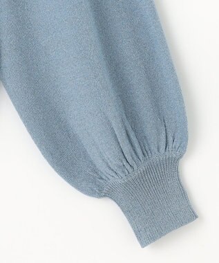 Feroux 【洗える】ラメニットカーディガン ブルー系