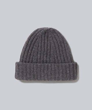 WHITE MAILS 【UNISEX】WOOL PAPER DOUBLE KNIT リブビーニー グレー