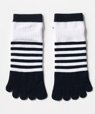 FILA GOLF／marie claire 【FILA GOLF】 ボーダージャガード五本指アンクルソックス