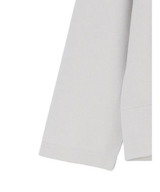 Green Parks カットジョーゼットドットボタンカーディガン Light Gray