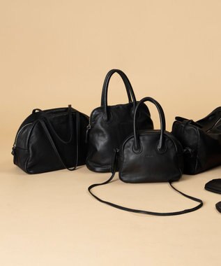 FOLNA RD ソフトレザー2WAYアールボストンバッグ ブラック