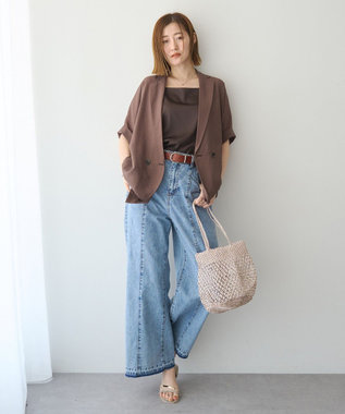 YECCA VECCA ハーフスリーブライトジャケット Charcoal Gray