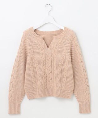 Feroux 【セットアイテム】ケーブルニット セットアップ ベージュ系