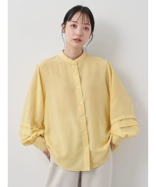 earth music&ecology ボリュームタック袖ブラウス Yellow