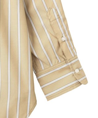 CRAFT STANDARD BOUTIQUE バンドカラーシャツ Stripe Beige