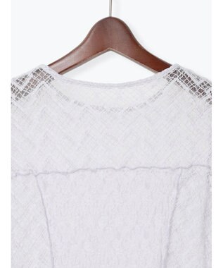 Te chichi パッチワークレース5分袖トップス ラベンダー