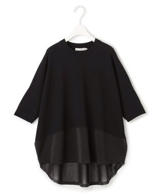 ICB L 【接触冷感・UVカット・洗える】VIS/NYハイゲージ シアーコンビニット ブラック×ブラックシアー系