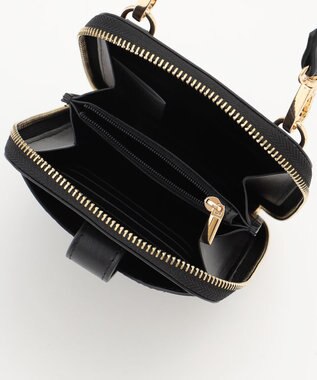 LA BAGAGERIE レザーステッチ　マルチポシェット ブラック