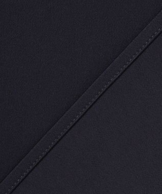 ICB L アセテートダブルサテン ランタンスリーブブラウス ネイビー