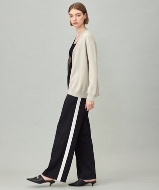 ICB L 【洗える】 ウールテンセルミニブークレ カーディガン トープ系