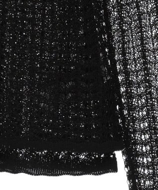 Green Parks ＳＥＴ２点　クロシェ風ニットプルオーバー Black