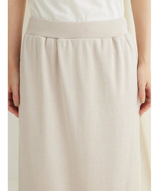 CRAFT STANDARD BOUTIQUE リブロングスカート Gray Beige