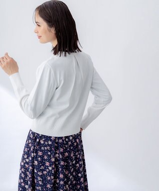 組曲 フラワーメタル ニット カーディガン パールホワイト