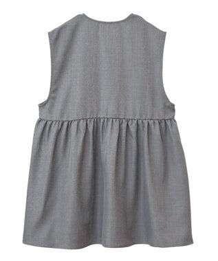 Green Parks 麻調ミディ丈ＺＩＰベスト Light Gray