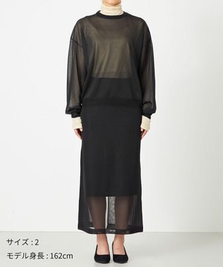 NAVE 【Nave・洗える】シアーニット トップス ブラック系