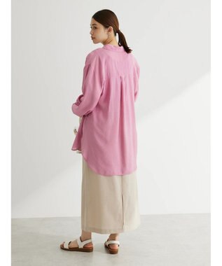 Green Parks レギュラーカラーシアーシャツ Pink