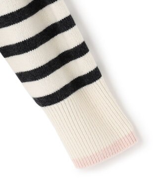 23区 【CLASSY.1月号掲載】ウールナイロン ボーダー ハイネック ニット アイボリーボーダー