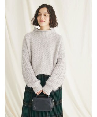 CRAFT STANDARD BOUTIQUE バスケットモールスタンドネックプルオーバー Gray Beige