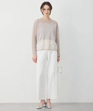 ICB L パネルパターンメッシュ ニットプルオーバー トープ