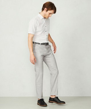 JOSEPH ABBOUD 【キングサイズ】リヨセルリネンシャンブレー パンツ ライトグレー系