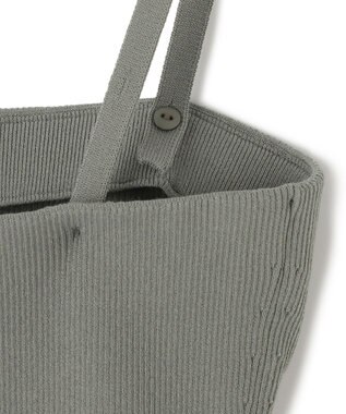 23区 S 【洗える】ブライトナイロンワッシャー ニットコンビワンピース カーキ系