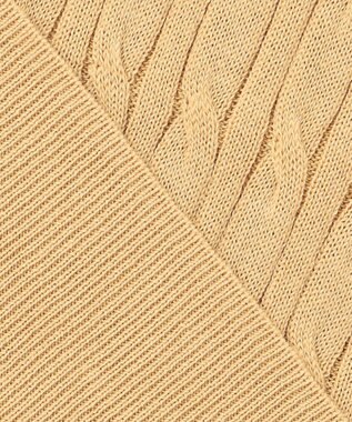 J.PRESS MEN ギマコットン ケーブルハーフジップ ニット ベージュ系