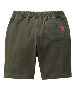 MIKI HOUSE HOT BISCUITS 【80-120cm】【Everyday Series】ワンポイント ストレッチ6分丈パンツ カーキ