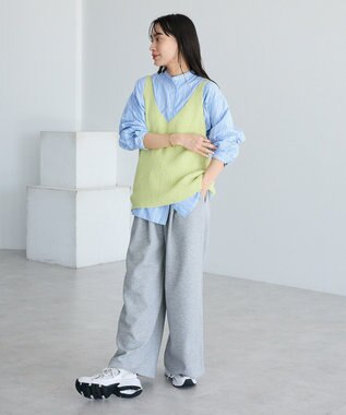 CRAFT STANDARD BOUTIQUE バンドカラーシャツ Stripe Blue