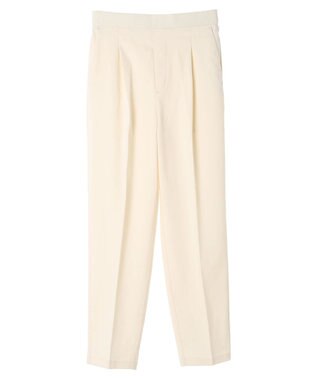 earth music&ecology 裏起毛テーパードパンツ Ivory