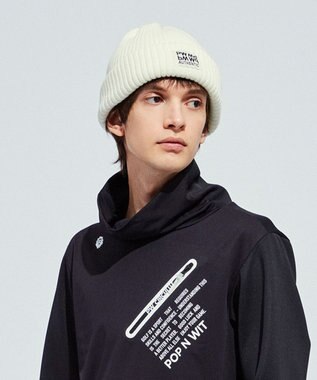 PW CIRCULUS 【手洗い可能】【UNISEX】POPカラー ニットキャップ ホワイト系