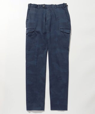 JOSEPH ABBOUD 【イタリア素材/製品染め/ウエストも伸びる!】迷彩ガーメンドダイ パンツ ダルブルー系7