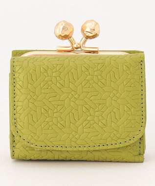 UNBILLION perche 抗菌レザー型押し外がまミニウォレット