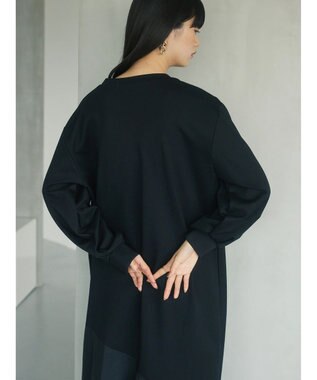 Green Parks armonia．布帛切り替えポンチワンピース Black