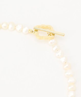 TOCCA OPEN CLOVER PEARL NECKLACE 淡水バロックパール 2WAY ネックレス ゴールド系