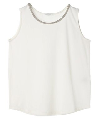 Green Parks ビジューテープタンクトップ Ecru