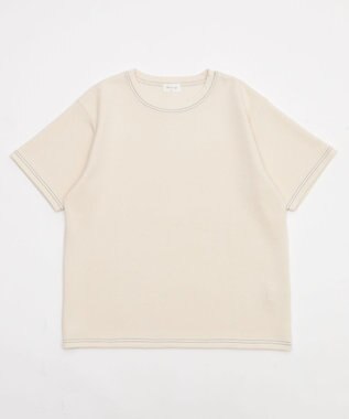 WEGO 【ユニセックス着用ITEM/MLサイズ展開】カラーステッチT（SS） オフホワイト