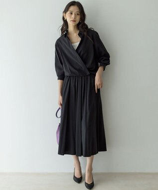 組曲 バウンディングシャーティングカシュクール ブラウス ブラック系