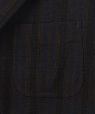 J.PRESS MEN J.PRESSアーカイヴパターン ダークチェックサッカー ジャケット ダークブラウン系4