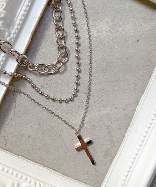 WEGO 3Pメタルモチーフネックレス 柄3