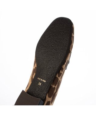 MODE ET JACOMO <D'ICI>スクエアトゥモチーフローファー ブラウンミックス