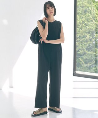 UNFILO L 【野呂佳代さん着用】UVカット ドライトリコット オールインワン ブラック