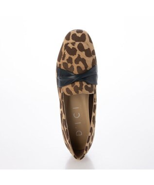 MODE ET JACOMO <D'ICI>スクエアトゥモチーフローファー ブラウンミックス