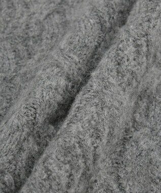 Green Parks ふわふわケーブルニットプルオーバー Gray Mixture