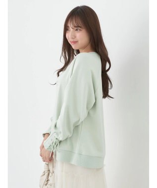 earth music&ecology 袖レースアップウラケプルオーバー Mint