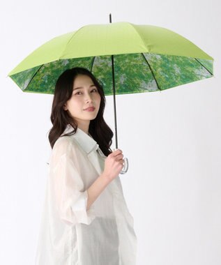 MOONBAT 【ハニカム断熱パラソル】estaa エスタ フォレスト 長傘  晴雨兼用 日傘 遮熱 耐風 50cm ライトグリーン
