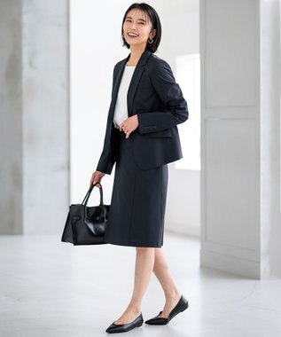 23区 パールモチーフ付 パンプス ブラック系