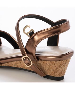 MODE ET JACOMO <noyau>ヒールクロスベルトサンダル ブロンズ